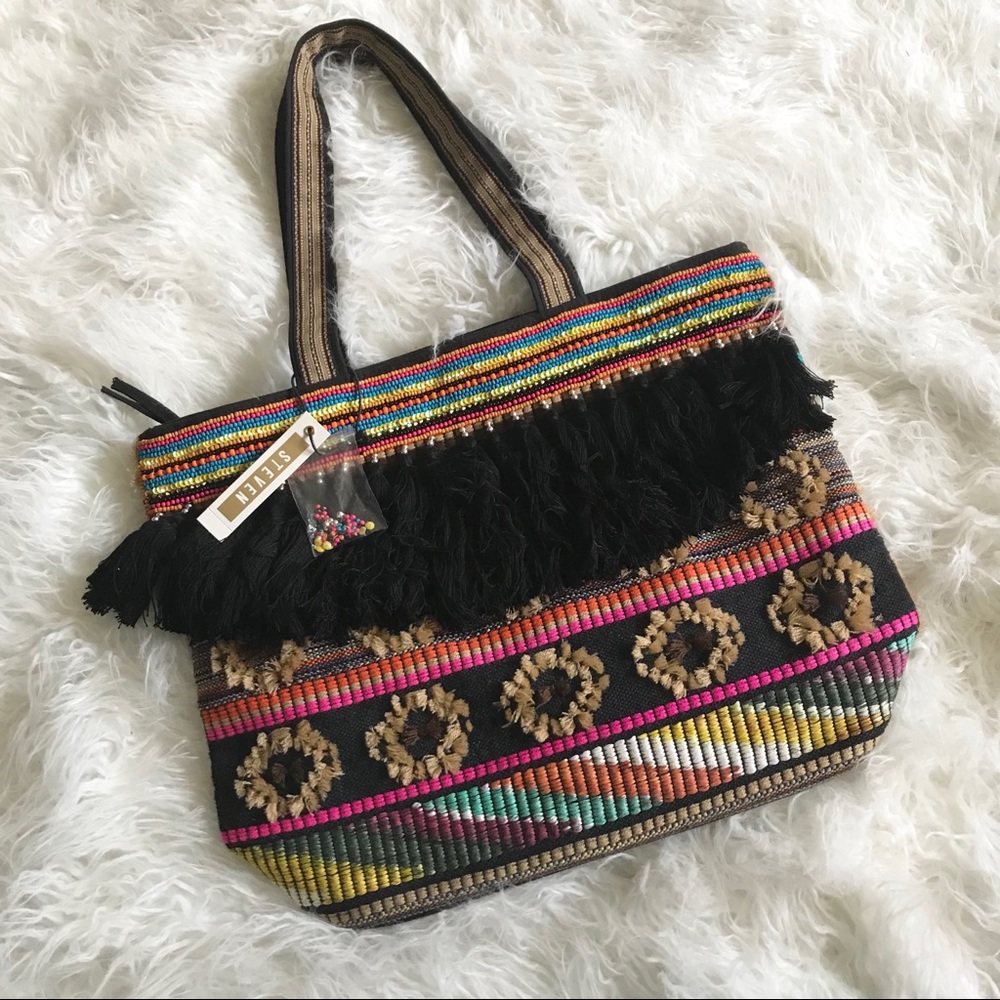 Steven by‎ Steve Madden Jharlo boho multicolor tote